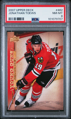 Jonathan Toews 2007 Upper Deck RC #462 PSA 8 Nm-Mint