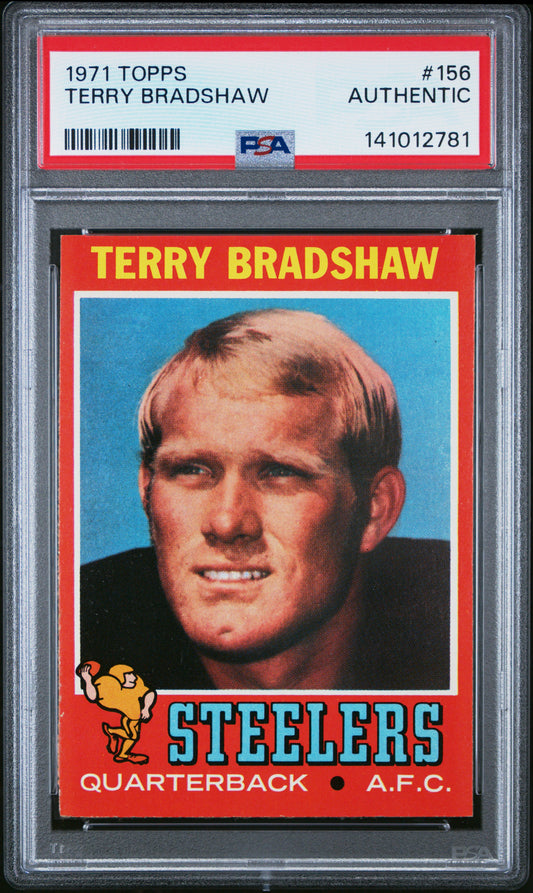 Terry Bradshaw 1971 Topps Rookie #156 PSA Authentic 2781
