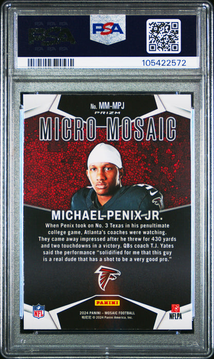 Michael Penix Jr. 2024 Panini Mosaic Miscro Mosaic PSA 10 Gem Mint