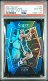 Stephen Curry 2021 Panini Select Blue Die-Cut Prizm #127/249 PSA 10 Gem Mint