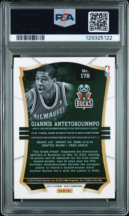 Giannis Antetokounmpo 2013 Panini Select Rookie #178 PSA 9 Mint