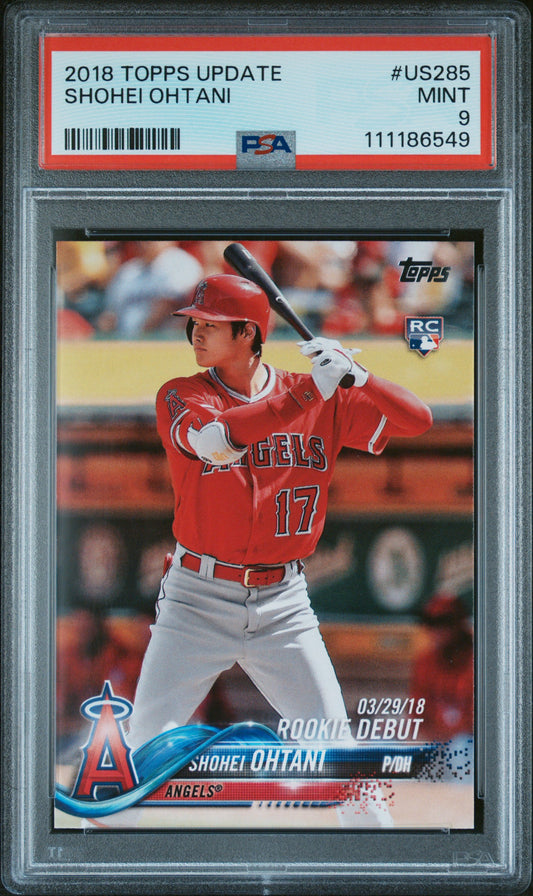 Shohei Ohtani 2018 Topps Update Rookie #US285 PSA 9 Mint