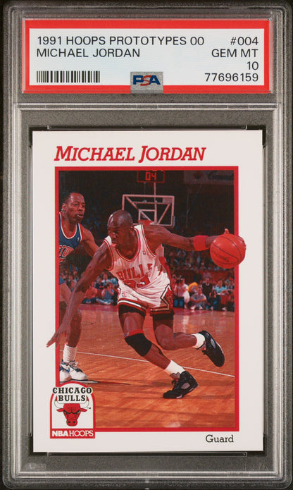 Michael Jordan 1991 Hoops Prototypes #004 PSA 10 Gem Mint