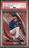 Shota Imanaga 2024 Topps Chrome Black Rose Gold Wave #6/15 PSA 10 Gem Mint