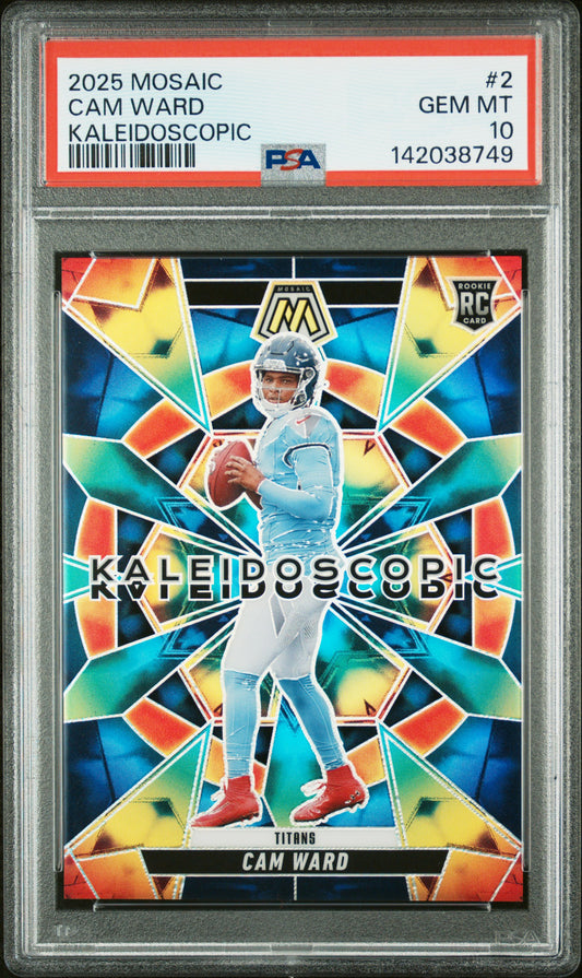 Cam Ward 2025 Mosaic Kaleidoscopic #2 PSA 10 Gem Mint