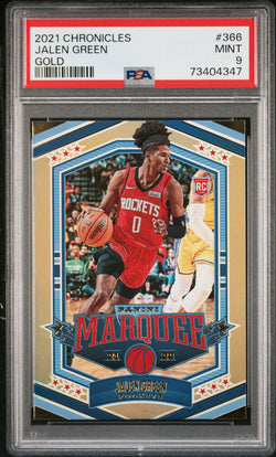 Jalen Green 2021 Chronicles Marquee Gold #8/10 PSA 9 Mint