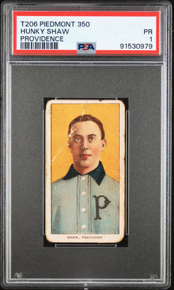 Hunky Shaw 1909-11 T206 Piedmont 350 PSA 1 Poor