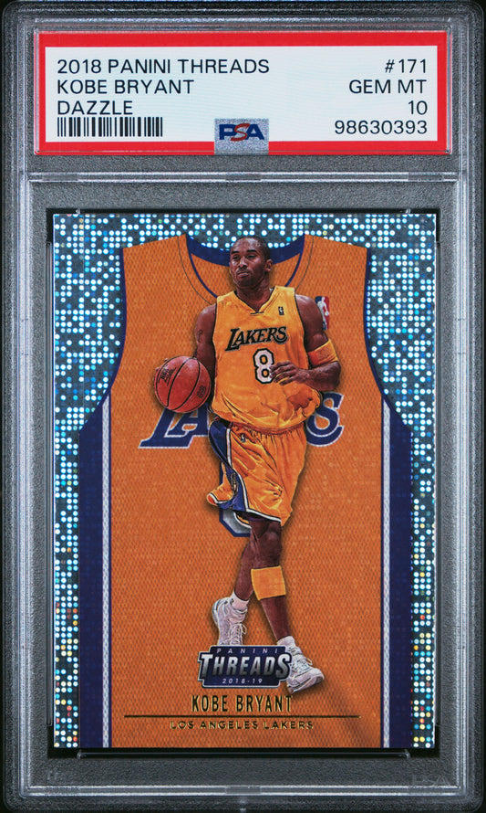 Kobe Bryant 2018 Panini Threads #171 Dazzle PSA 10 Gem Mint 0393
