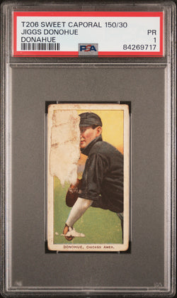 Jiggs Donohue Donahue 1909-11 T206 Sweet Caporal 150/30 PSA 1 Poor