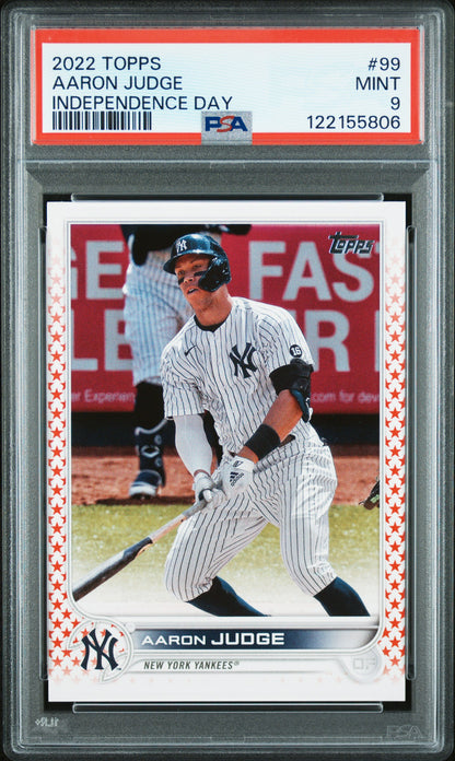 Aaron Judge 2022 Topps #99 Independence Day #9/76 PSA 9 Mint