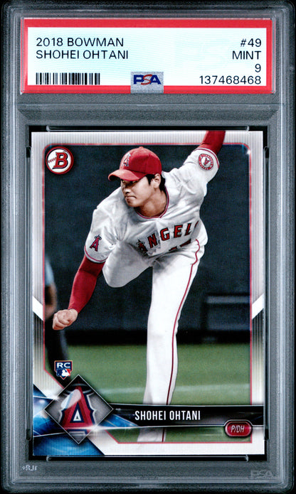 Shohei Ohtani 2018 Bowman Rookie #49 PSA 9 Mint 8468