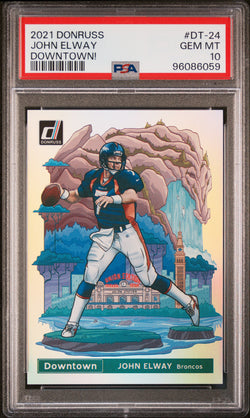 John Elway 2021 Donruss Downtown PSA 10 Gem Mint