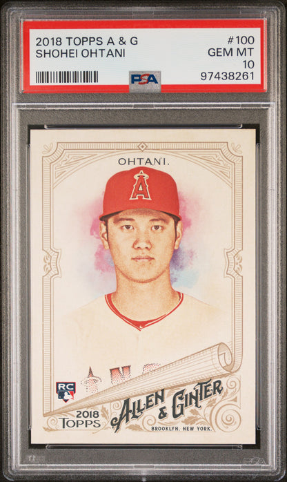 Shohei Ohtani 2018 Topps Allen and Ginter #100 PSA 10 Gem Mint 8261