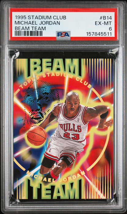 Michael Jordan 1995 Stadium Club Beam Team #B14 PSA 6 Ex-Mint 5511