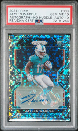 Jaylen Waddle 2021 Panini Prizm No Huddle Auto PSA 10 Auto 10