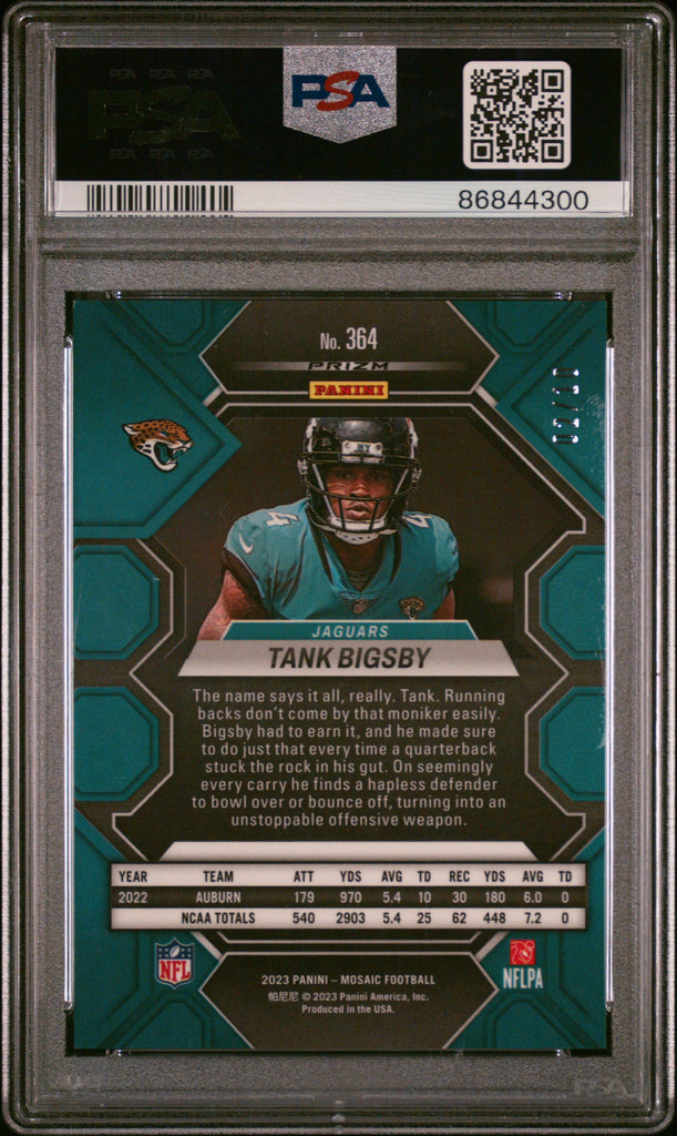 Tank Bigsby 2023 Panini Mosaic #364 Green Fluorescent #2/10 PSA 10 Gem ...