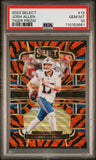 Josh Allen 2023 Panini Select #13 Tiger Prizm PSA 10 Gem Mint