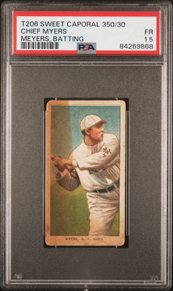 Chief Myers Meyers, 1909-11 T206 Sweet Caporal 350/30 Batting PSA 1.5 Fair