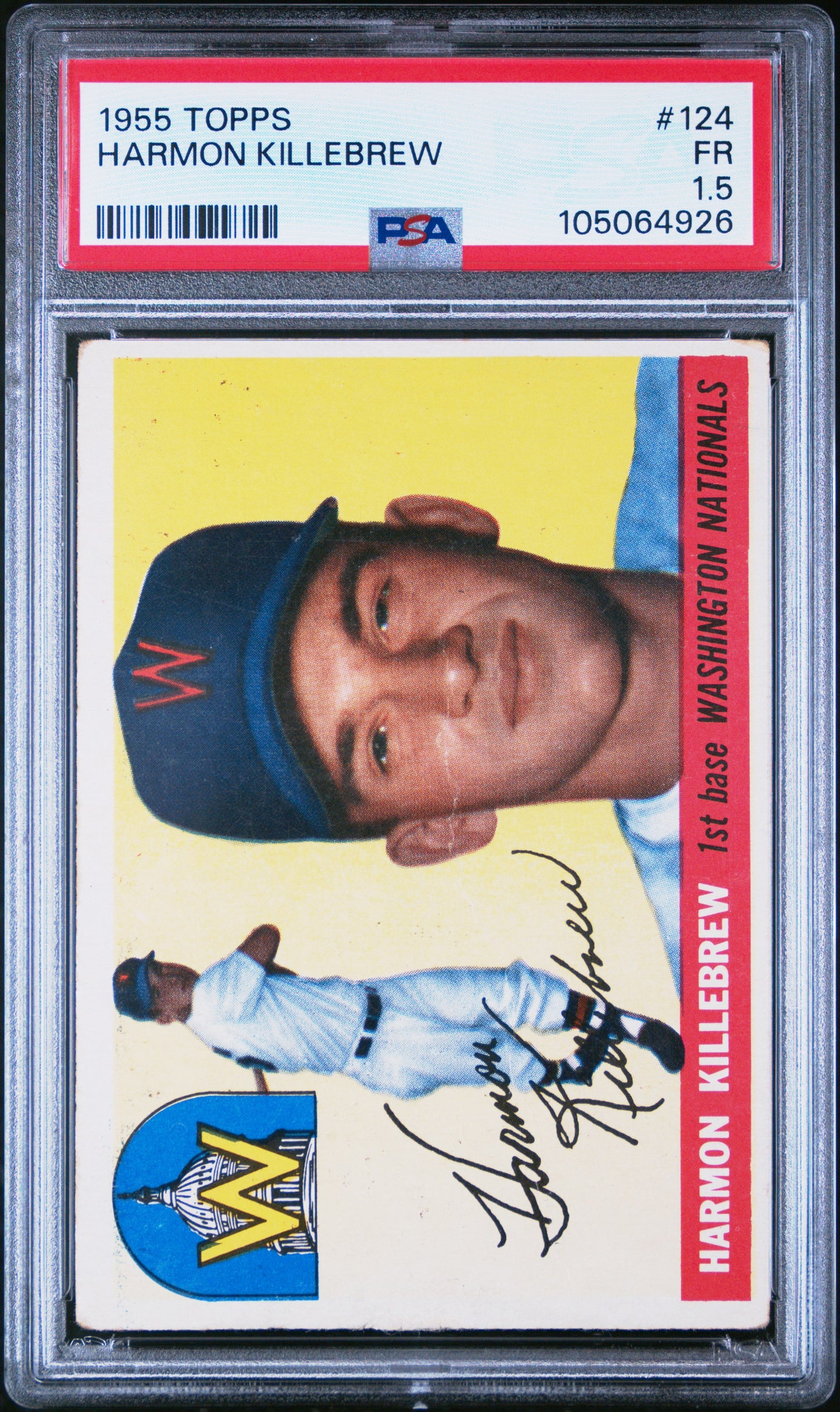 Harmon Killebrew 1955 Topps Rookie #124 PSA 1.5 Fair 4926