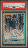 Bobby Witt Jr. 2022 Topps Chrome Aqua Wave Rookie Auto #11/199 PSA 9 Mint