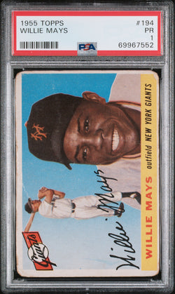 Willie Mays 1955 Topps #194 PSA 1 Poor 7552