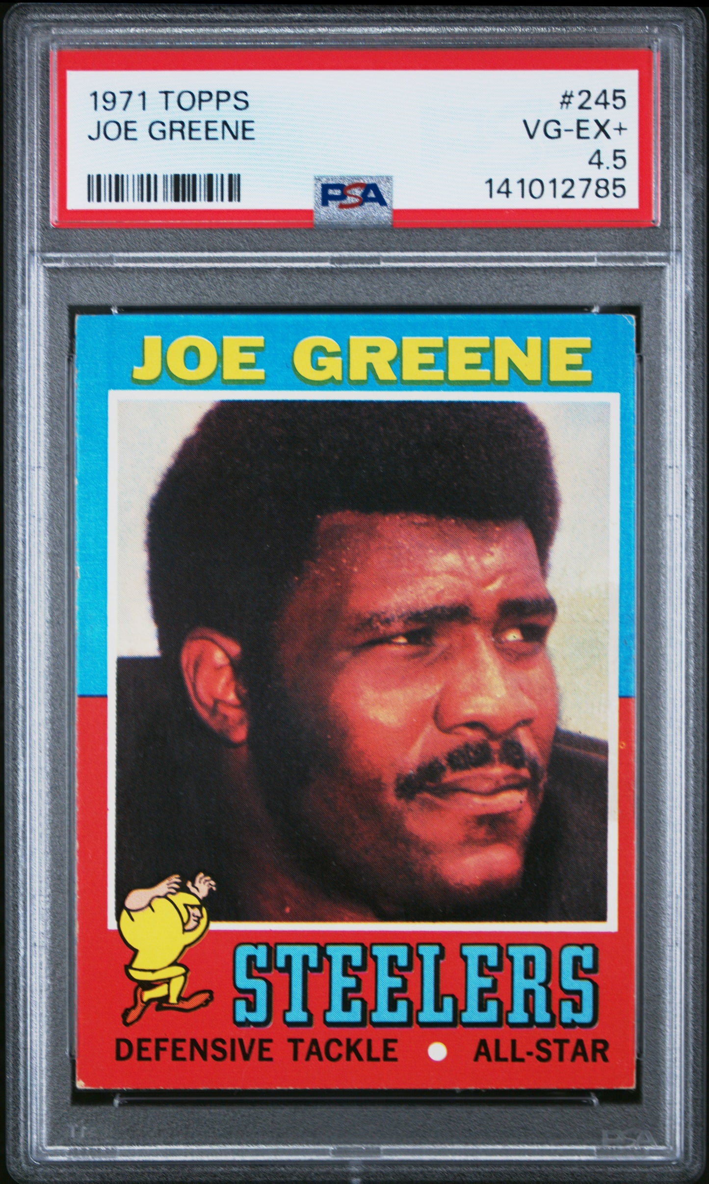 Joe Greene 1971 Topps Rookie #245 PSA 4.5 Vg-Ex+ 2785