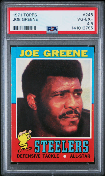 Joe Greene 1971 Topps Rookie #245 PSA 4.5 Vg-Ex+ 2785