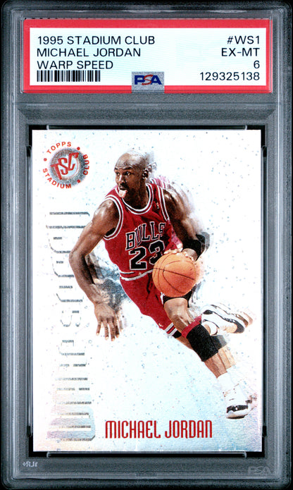 Michael Jordan 1995 Topps Stadium Club Warp Speed PSA 6 Ex-Mint 5138