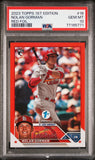 Nolan Gorman 2023 Topps 1st Edition Red Foil #4/50 PSA 10 Gem Mint