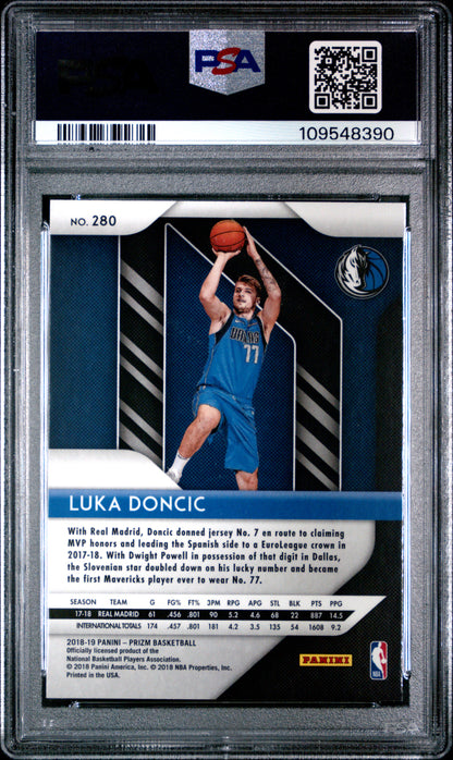 Luka Doncic 2018 Panini Prizm Rookie #280 PSA 10 Gem Mint 8390
