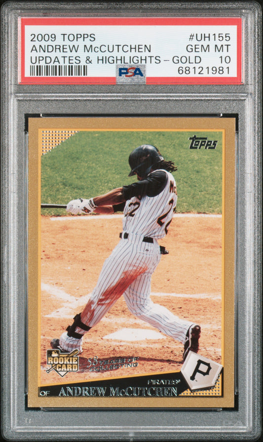 Andrew McCutchen 2009 Topps Update Gold Rookie #UH155 #72/2009 PSA 10 Gem Mint