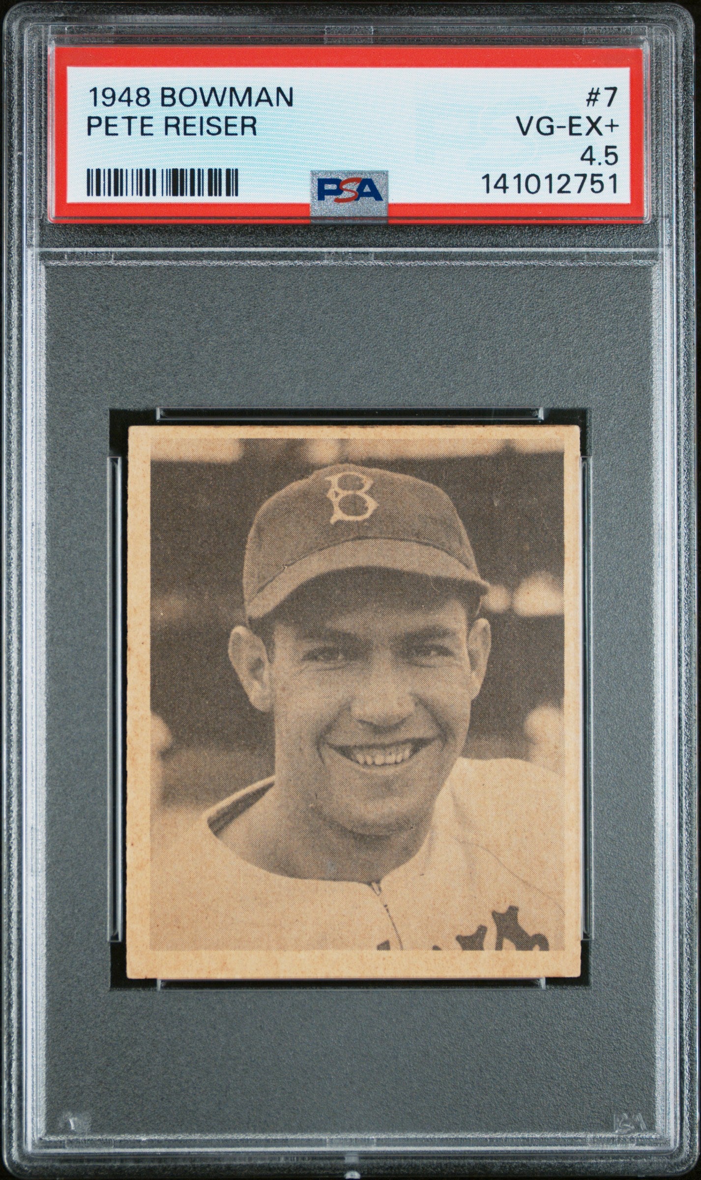 Pete Reiser 1948 Bowman #7 PSA 4.5 VG-EX+