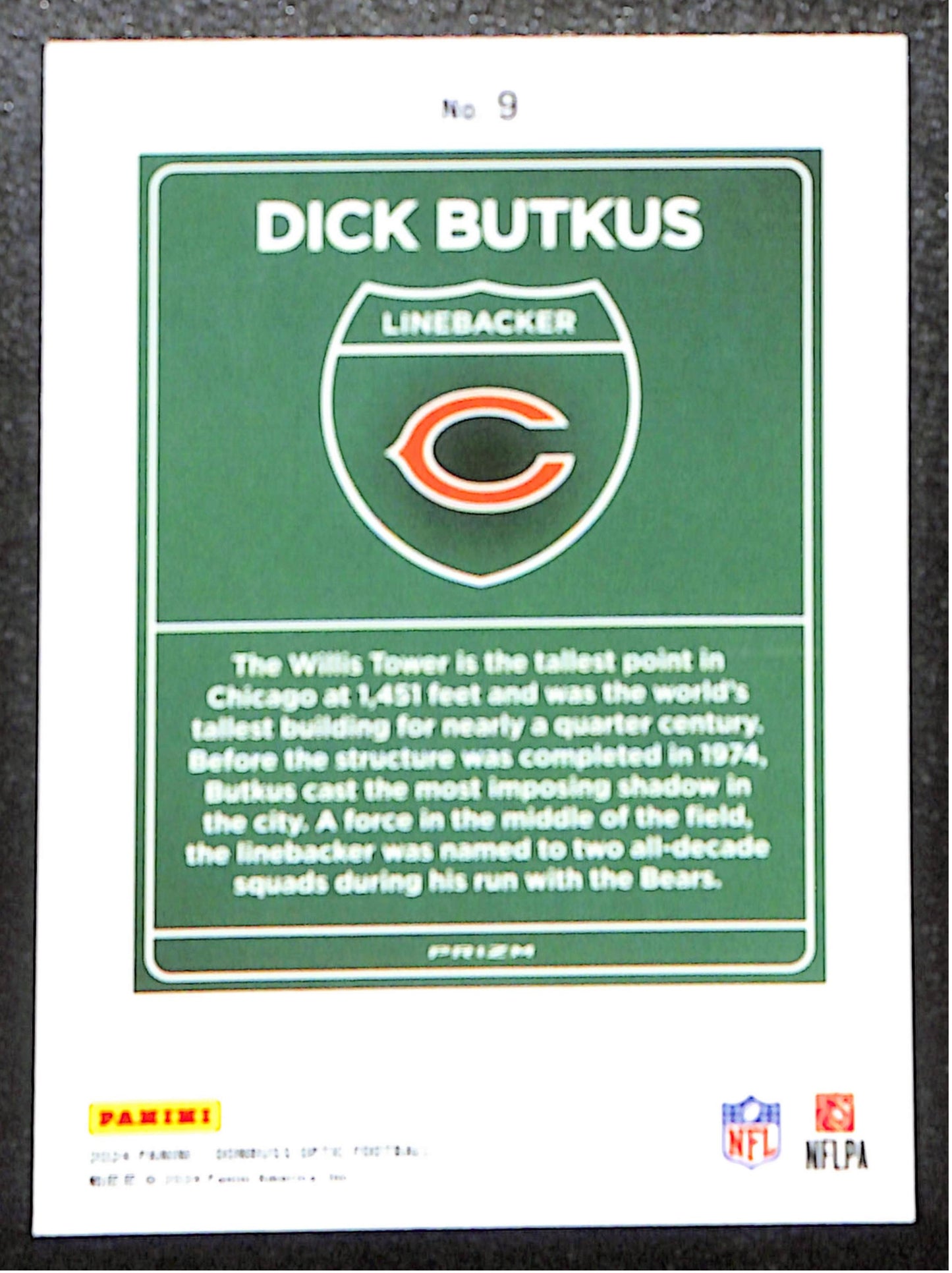 Dick Butkus 2024 Donruss Optic Downtown