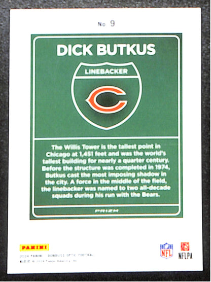 Dick Butkus 2024 Donruss Optic Downtown