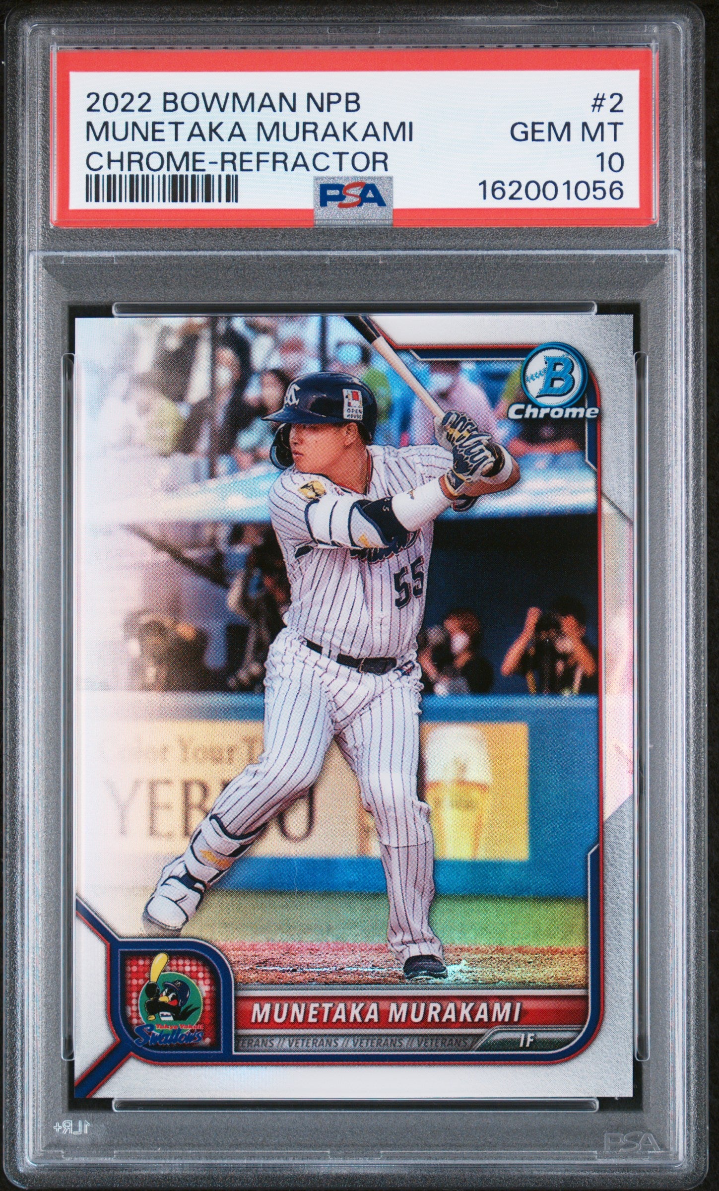 Munetaka Murakami 2022 Bowman NPB Chrome Refractor PSA 10 Gem Mint