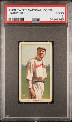 Harry Niles 1909-11 T206 Sweet Caporal 150/30 PSA 2 Good