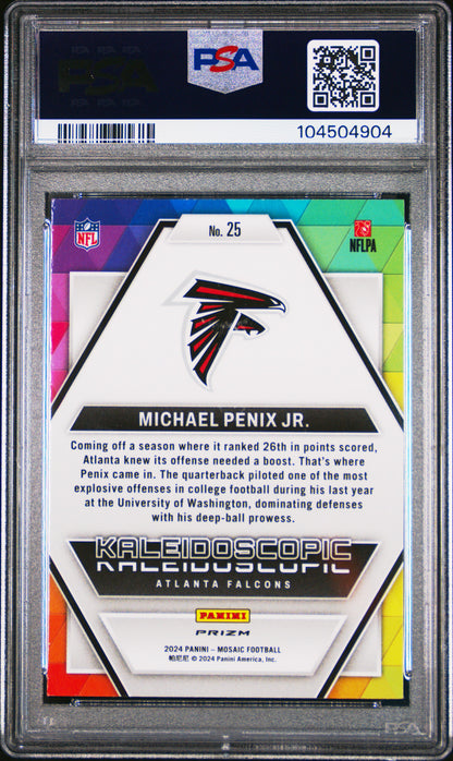 Michael Penix Jr. 2024 Panini Mosaic Kaleidoscopic PSA 10 Gem Mint