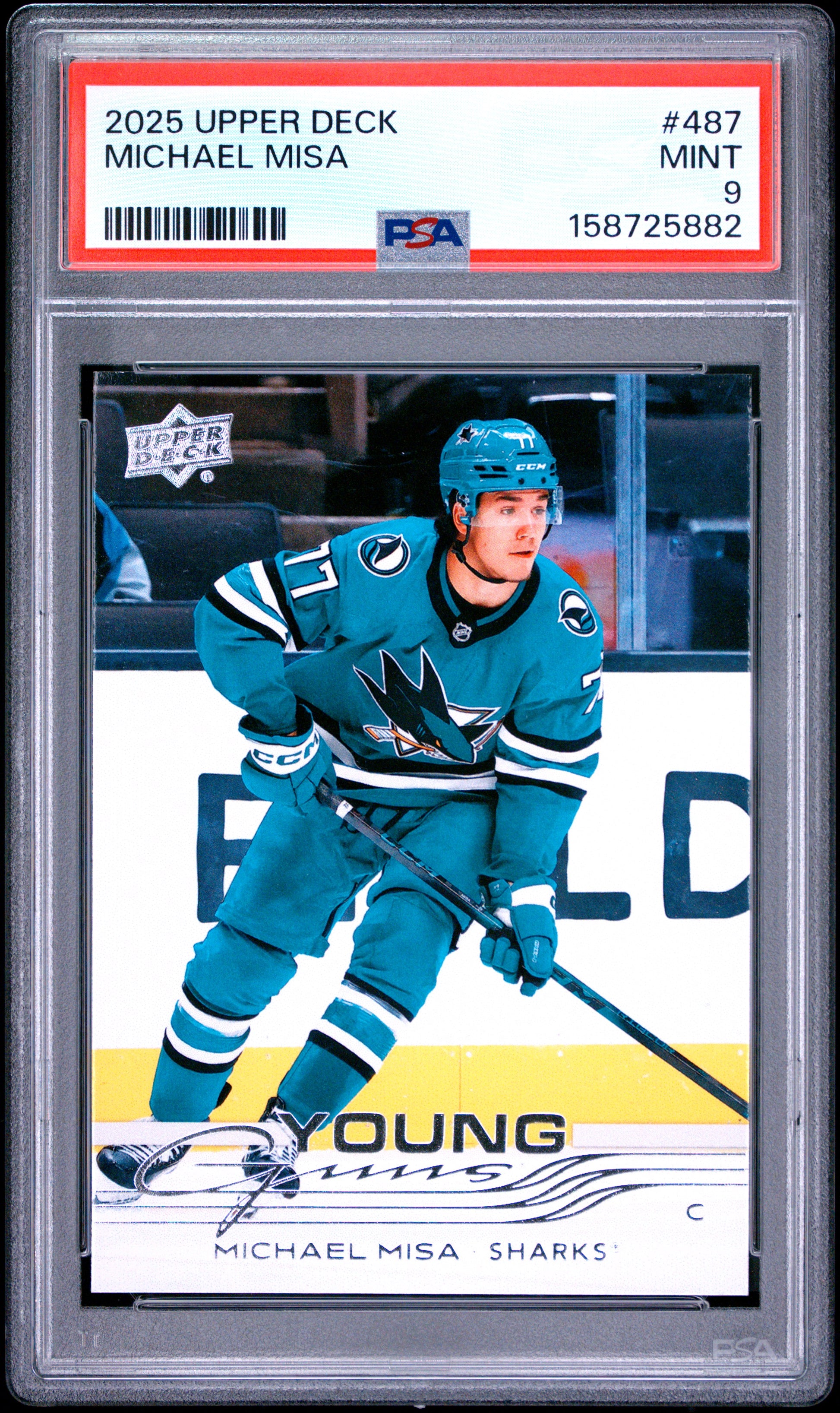 Michael Misa 2025 Upper Deck Rookie #487 PSA 9 Mint