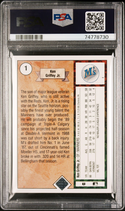 Ken Griffey Jr. 1989 Upper Deck #1 PSA 9 Mint 8730