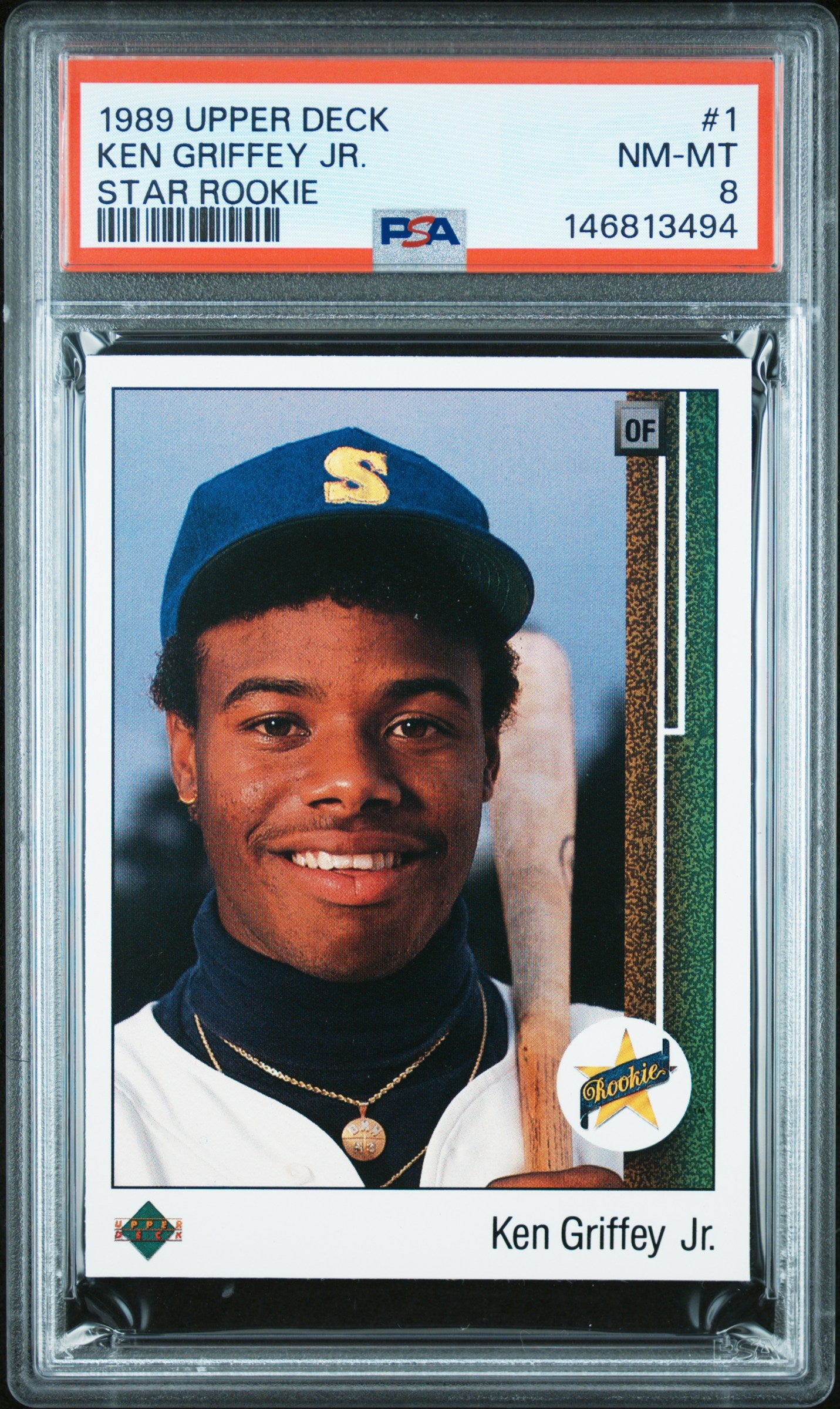 Ken Griffey Jr. 1989 Upper Deck Rookie #1 Rookie PSA 8 Nm-Mint 3494