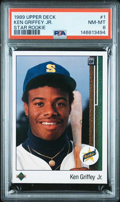 Ken Griffey Jr. 1989 Upper Deck Rookie #1 Rookie PSA 8 Nm-Mint 3494