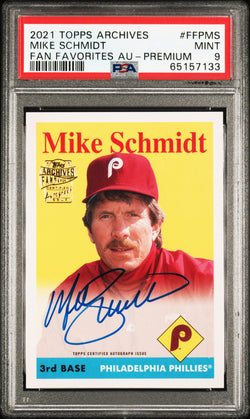 Mike Schmidt 2021 Topps Archives Fan Favorites Auto #2/50 PSA 9 Mint