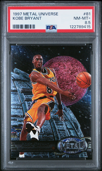 Kobe Bryant 1997 Metal Universe #81 PSA 8.5 Nm-Mint+