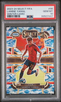 Lamine Yamal 2023 Select FIFA #98 Winter Camo PSA 10 Gem Mint