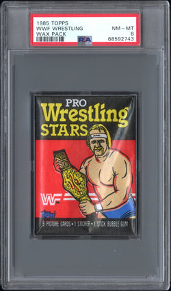 1985 Topps WWF Wrestling Unopened Pack PSA 8 Nm-Mint 2743
