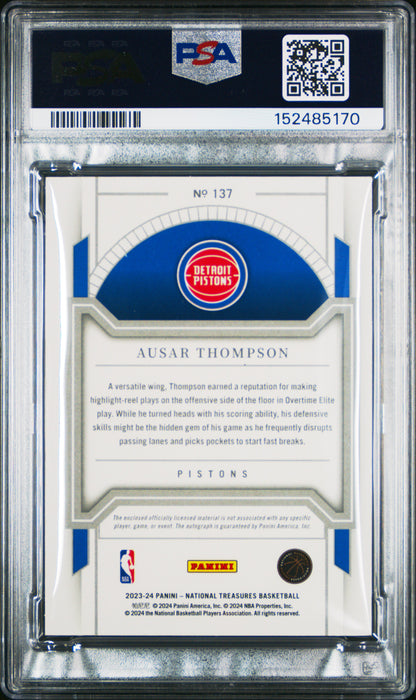 Ausar Thompson 2023 National Treasures Pink Rookie Patch Auto #21/25 PSA 8 Nm-Mint