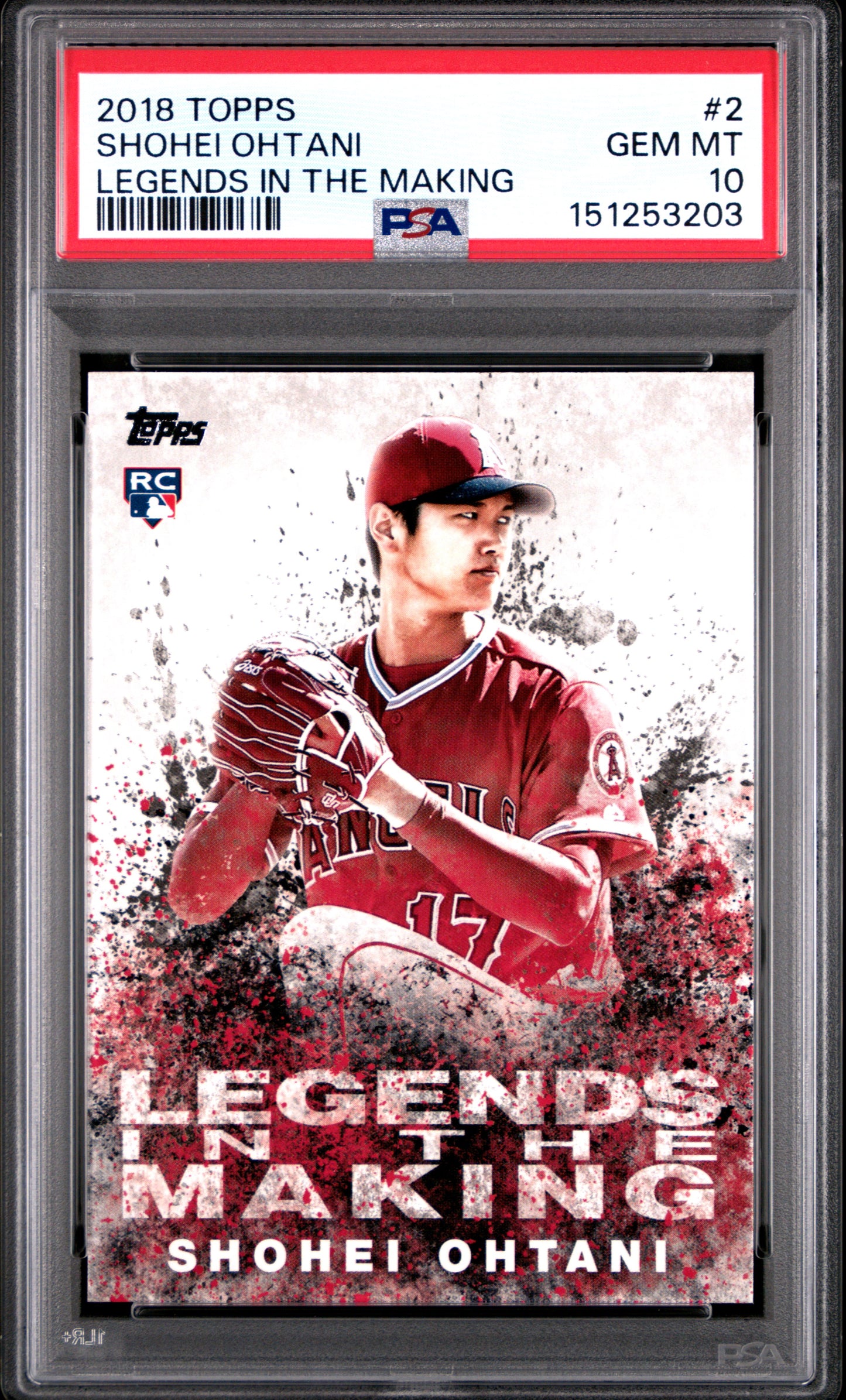 Shohei Ohtani 2018 Topps Legends in the Making Rookie PSA 10 Gem Mint 3203