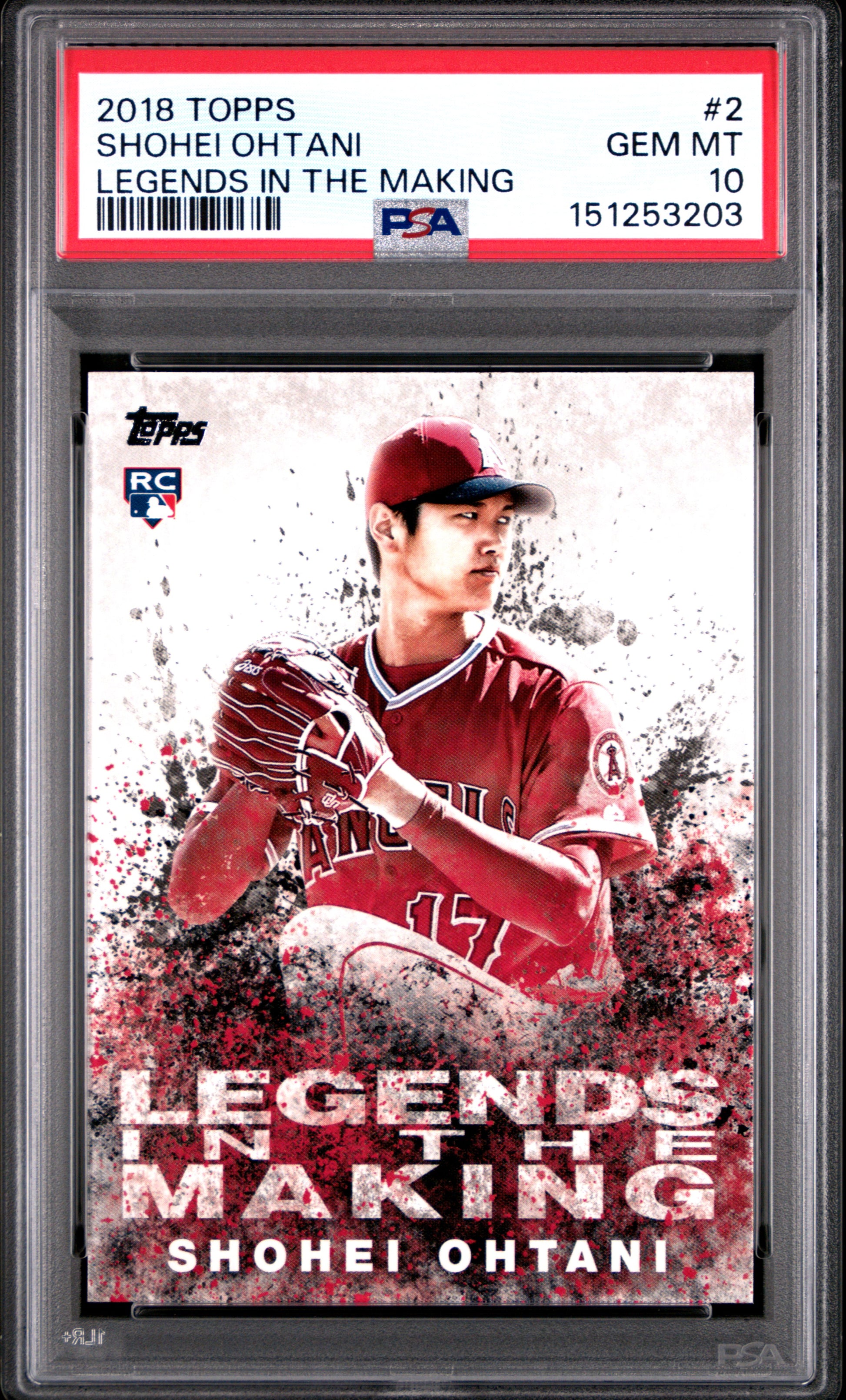 Shohei Ohtani 2018 Topps Legends in the Making Rookie PSA 10 Gem Mint 3203