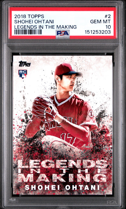 Shohei Ohtani 2018 Topps Legends in the Making Rookie PSA 10 Gem Mint 3203