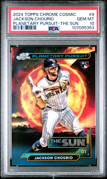 Jackson Chourio 2024 Topps Chrome Cosmic Planetary Pursuit The Sun PSA 10 Gem Mint